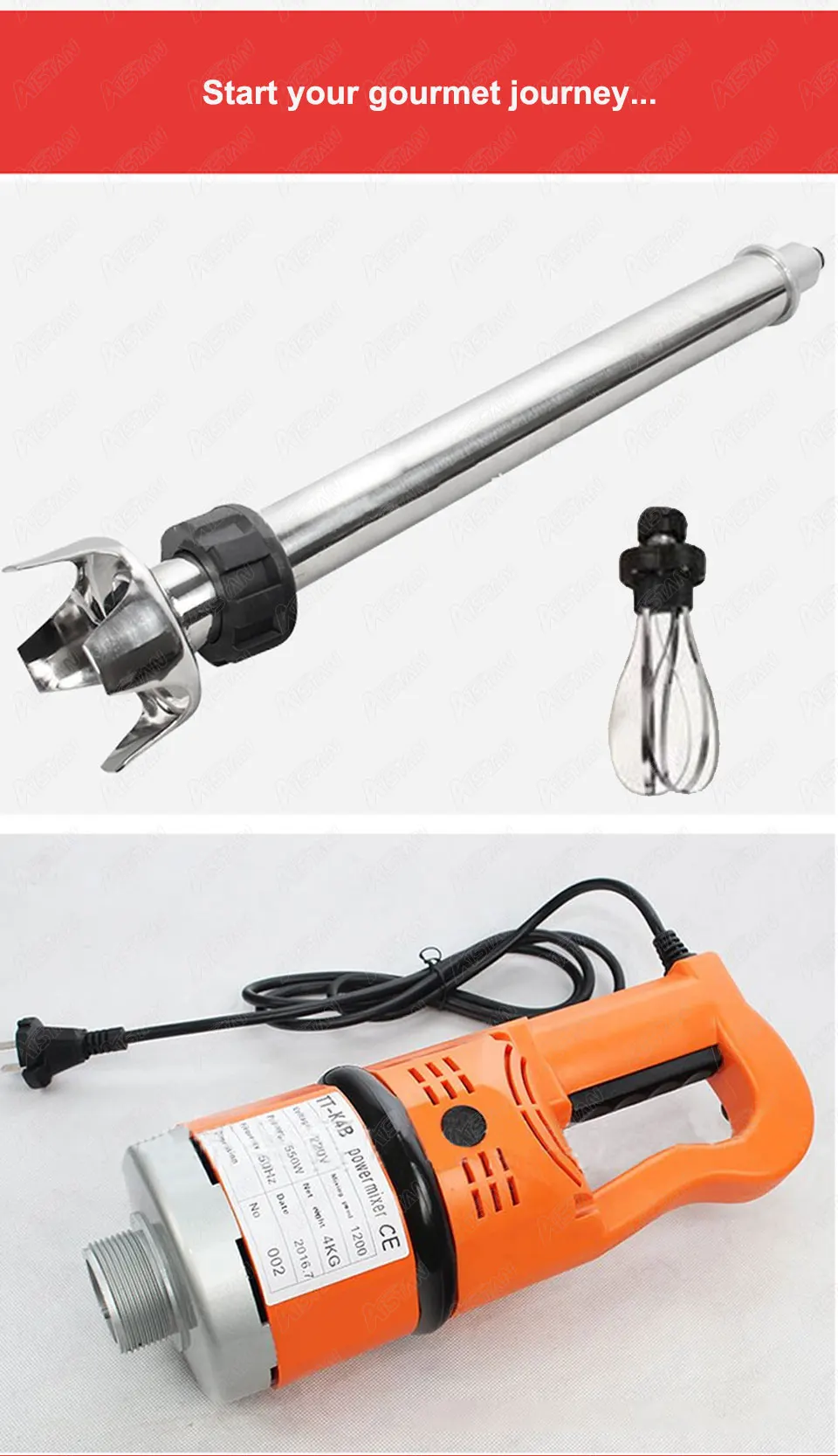 Bar Blender Mixing - K4B-530 Frullatore a immersione elettrico Agitazione