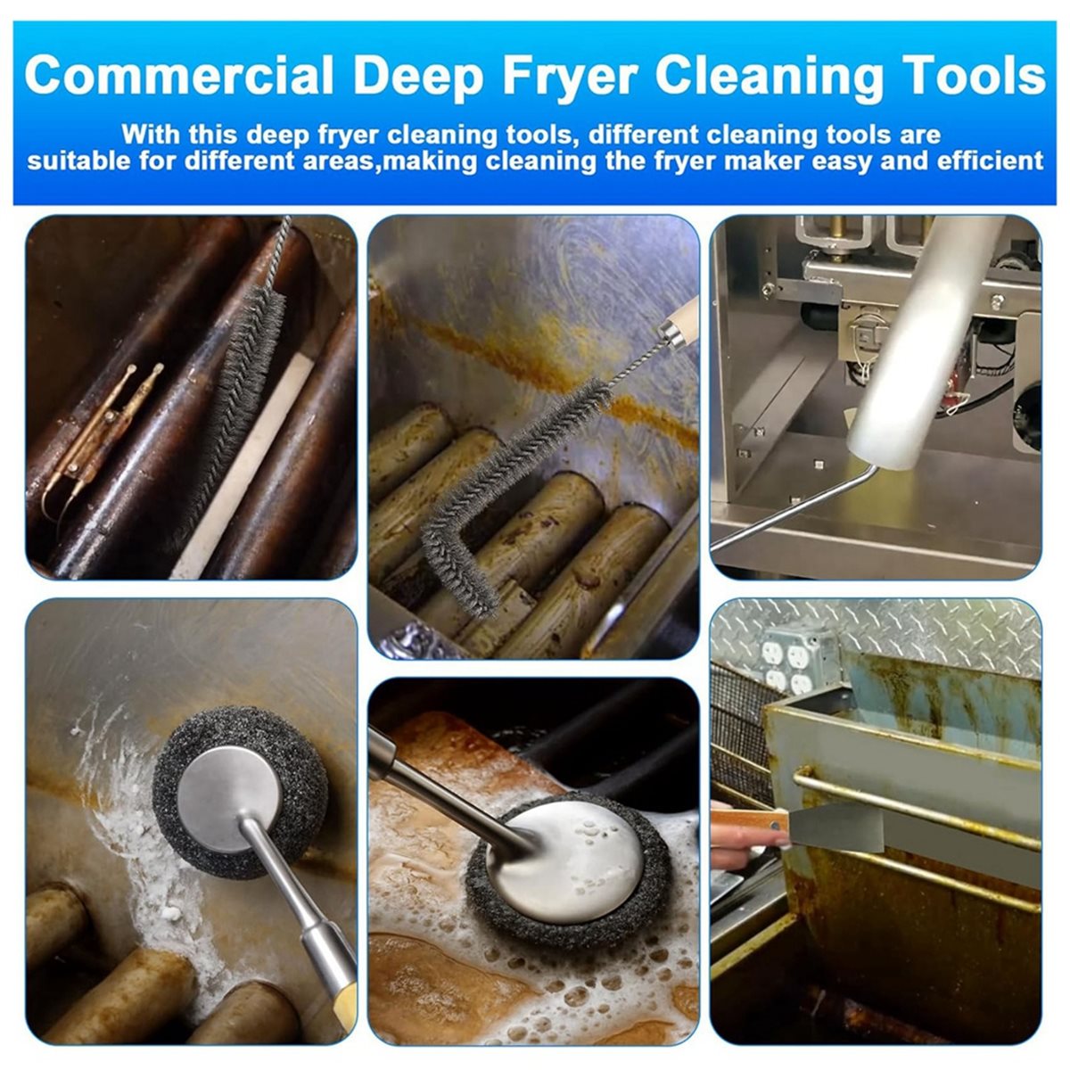 Commercial Kitchen Deep Cleaning - Strumenti per la Pulizia di Friggitrici