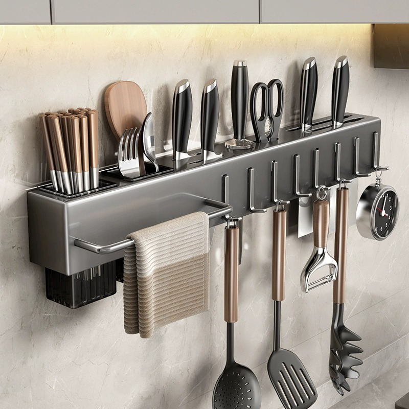 Commercial Kitchen Knife Holder - Portacoltelli da Parete Multifunzionale, Porta Utensili