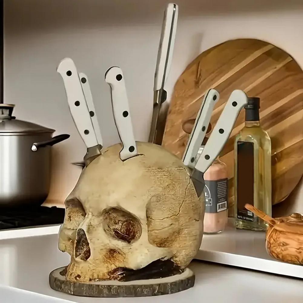 Commercial Kitchen Knife Holder - Portacoltelli a Forma di Teschio con