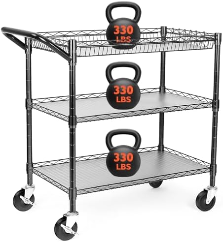 Commercial Kitchen On Wheels - Carrello Utilitario Resistente, Capacità 990 libbre,