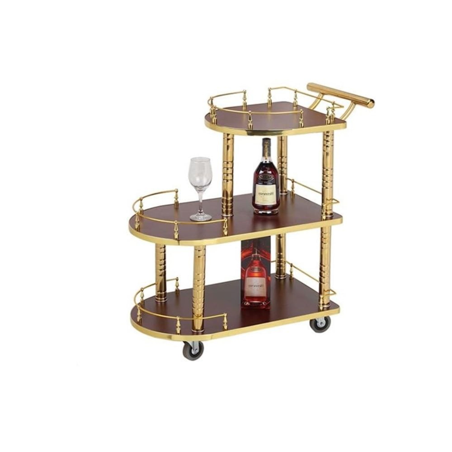 Commercial Kitchen On Wheels - Carrello Bar a 3 Ripiani, Carrello