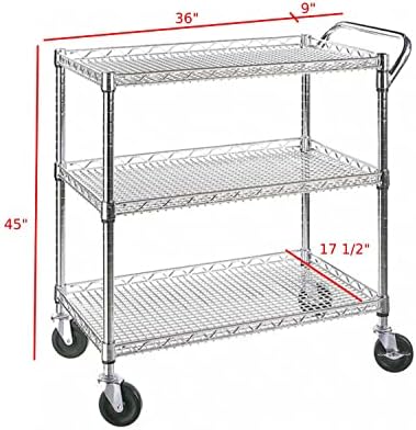 Carrello da Cucina a 3 Ripiani - Commercial Kitchen On Wheels recensione e prezzo