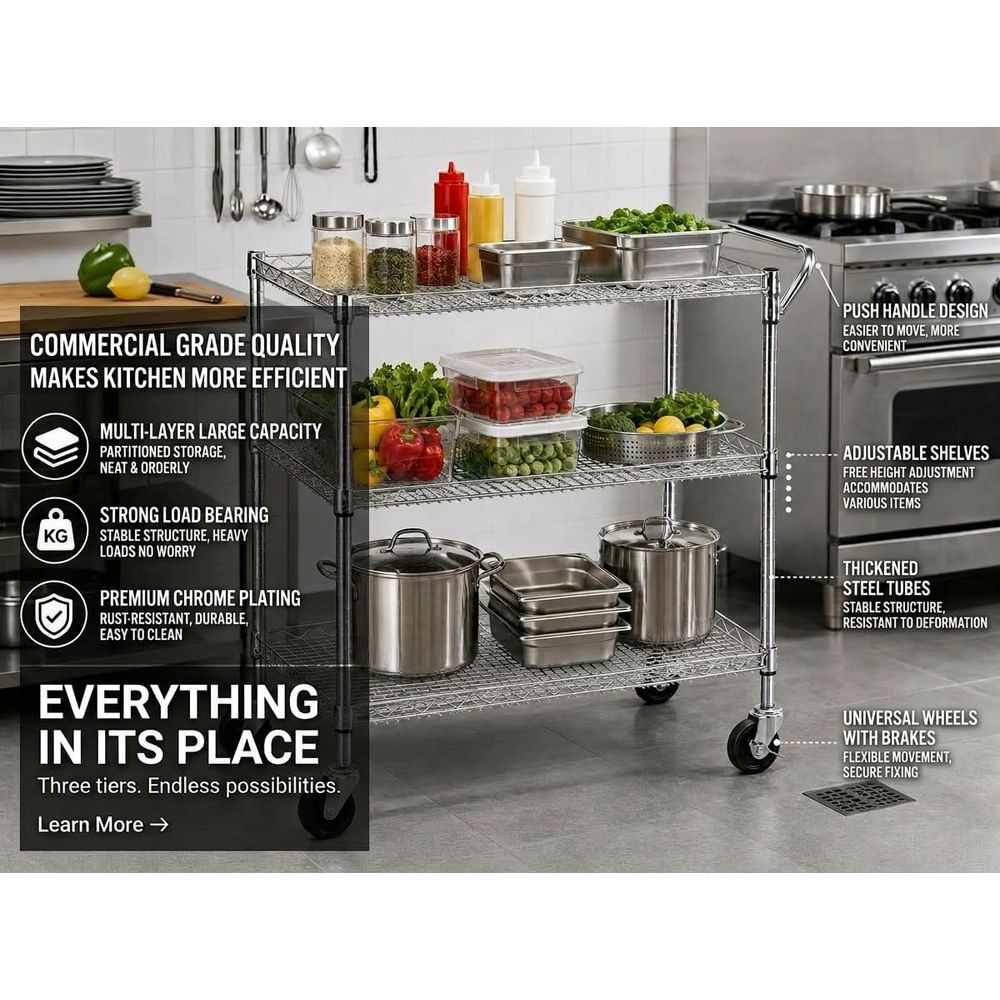 Carrello da Cucina Professiona - Commercial Kitchen On Wheels recensione e prezzo